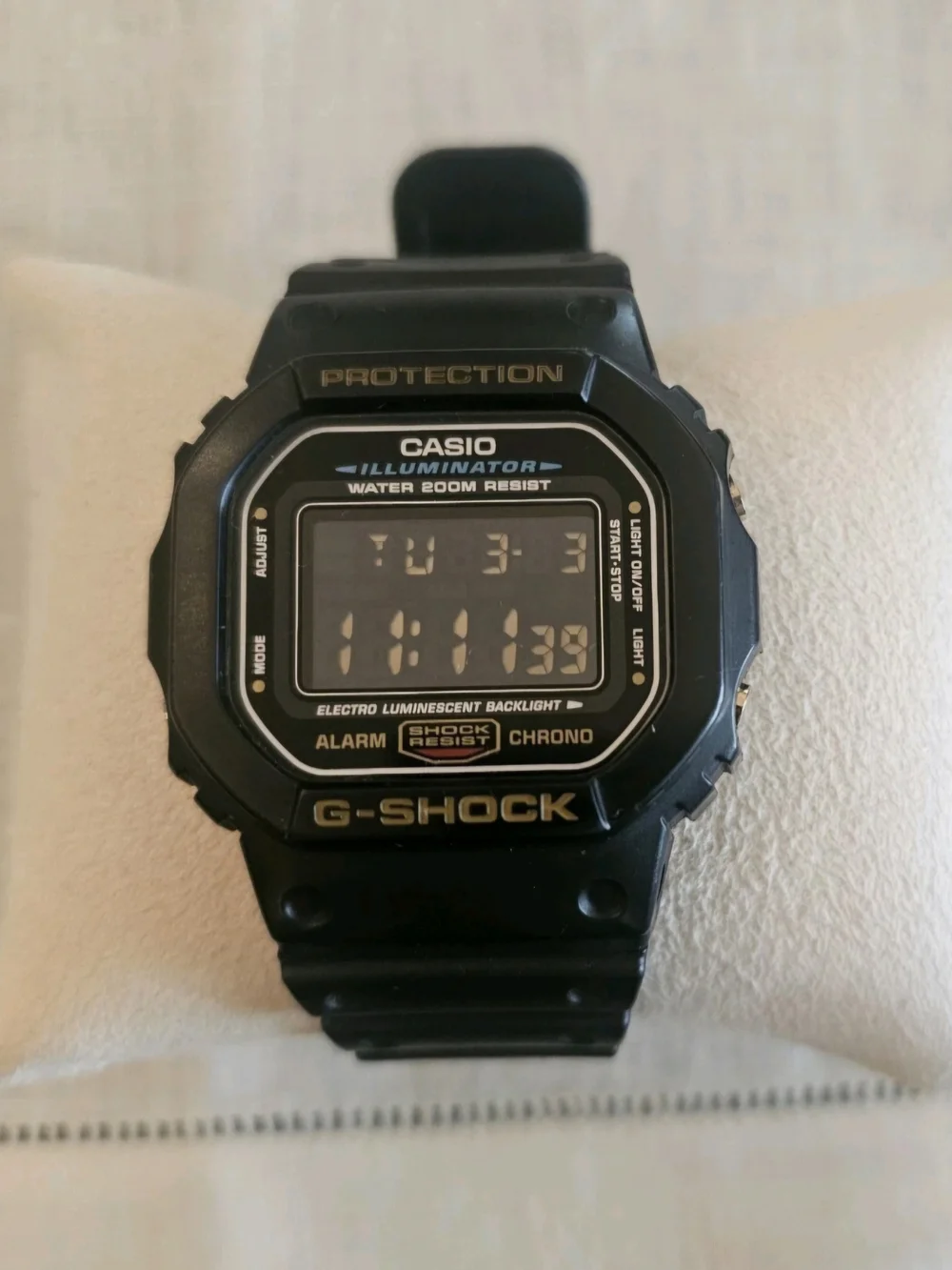 Casio G-Shock DW-5600 Bezel with DW 5025 Case Men's Black Digital Watch- 42mm